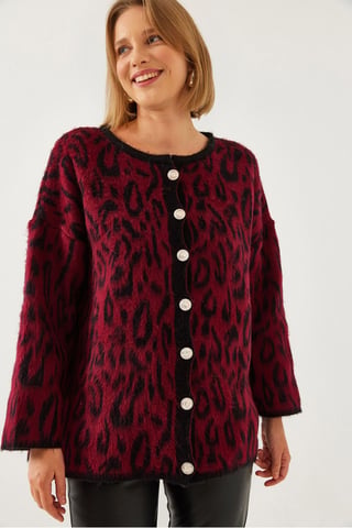 Oversized Embroidered Knitwear Cardigan