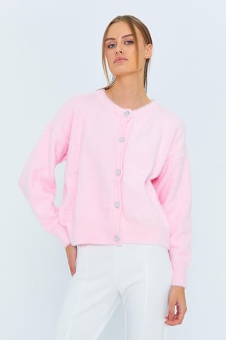 Buttoned Oversize Textured Cardigan