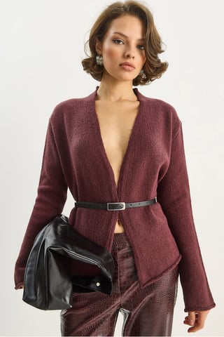 Belt Detailed Cardigan