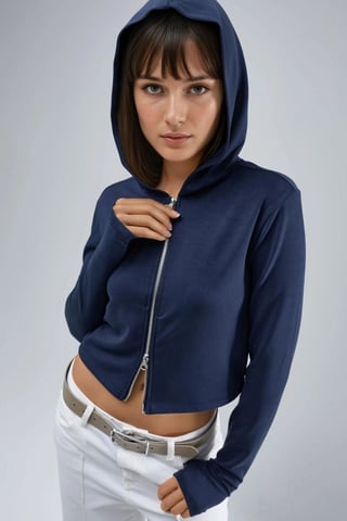 Hooded Zip-Up Regular Fit Jacket