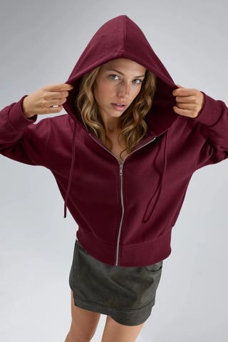 Hooded Zipper Jacket with Pockets