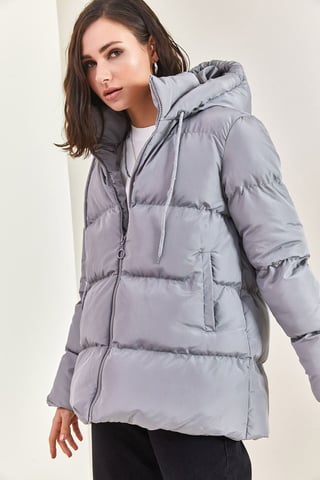 Hooded Thick Puffer Down Coat