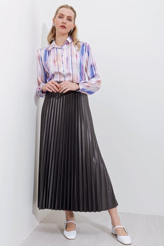 High Waist Maxi Skirt with Ruffle Detail