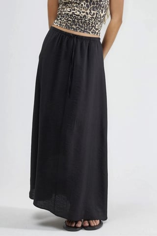 High Waist A-Line Maxi Skirt