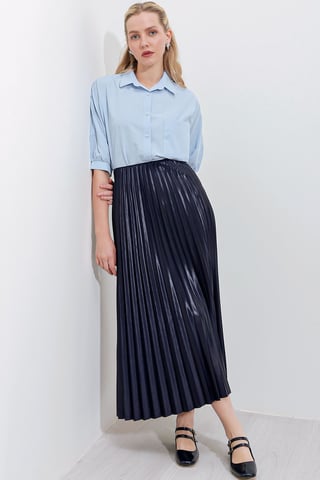 High Waist Maxi Skirt with Ruffle Detail