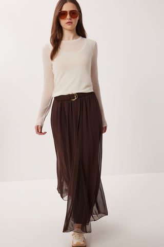 High Waist Maxi Skirt in Chiffon