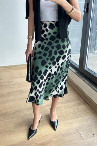 Leopard Midi Skirt