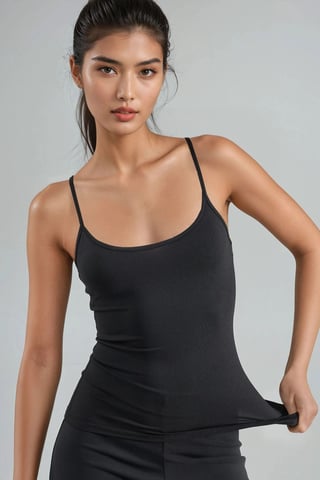 Fitted U Collar Knitted Tank Top