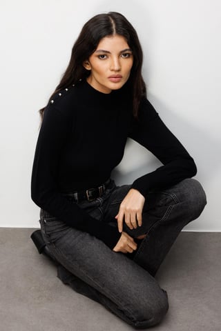 Turtleneck Knit Sweater