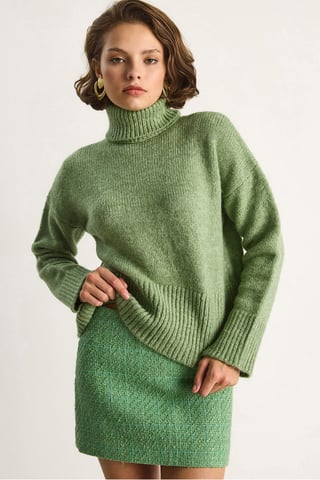 Oversized Knit Turtleneck Sweater