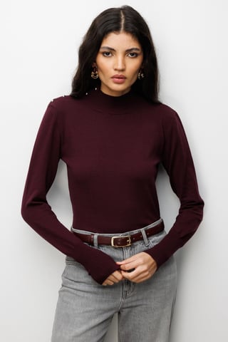 Turtleneck Knit Sweater