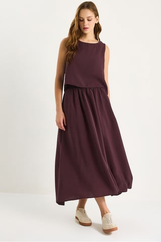 Sleeveless Scoop Neck Tank Top and Midi Skirt Co-Ord Set