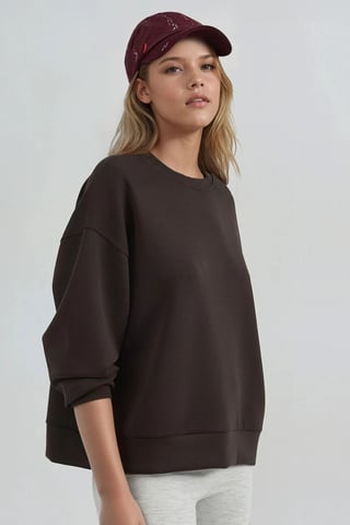 Relaxed Fit Crew Neck Modal Sweatshirt