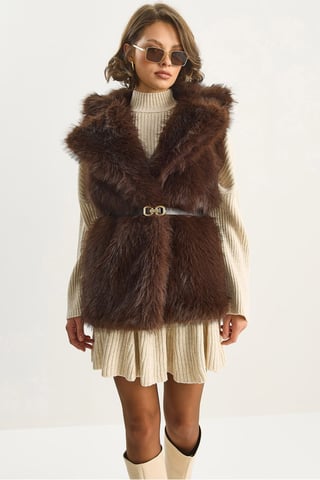 Faux Fur Waistcoat