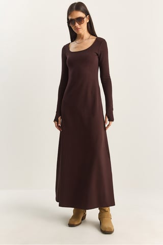 Maxi A-Form Knitted Dress