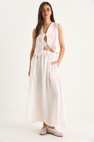 Tie Closure Blouse-Skirt Co-ords