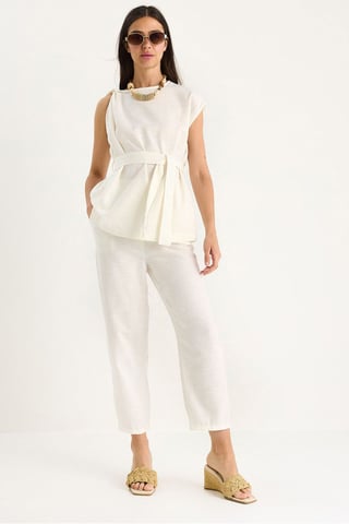 Blouse-Pants Two Pieces Set
