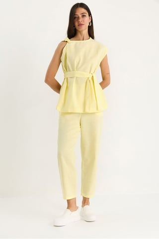 Blouse-Pants Two Pieces Set