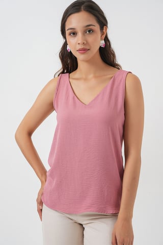 V-Neck Pull-On Blouse