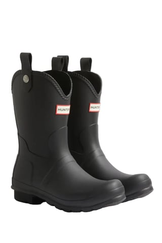 Hunter Original Cowboy Rubberen Zwarte Gummlaarzen Voor Dames