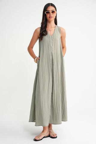 V-Neck Maxi Dress