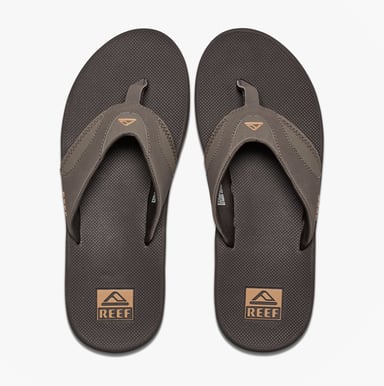 Reef Fanning zwart heren slipper
