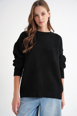 Long Sleeve Ribbed Knit Sweater