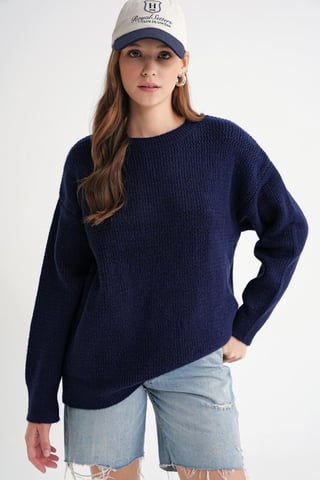 Long Sleeve Ribbed Knit Sweater