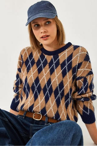 Diamond Patterned Sweater