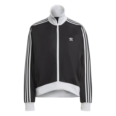 Women's adidas Originals Track High Neck Ribbed Cuff Jacket in Black