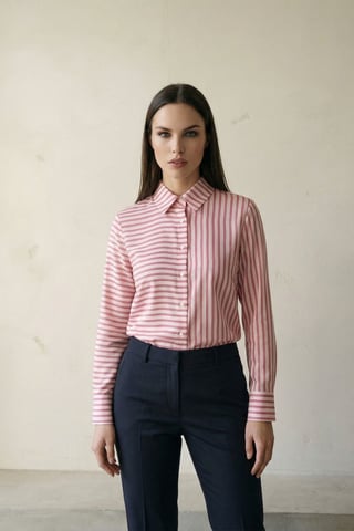 Striped Button-Up Shirt