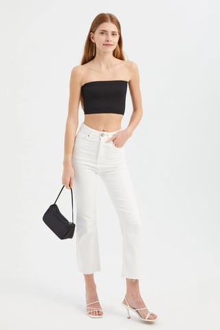 Halterlös Grundläggande Crop Top