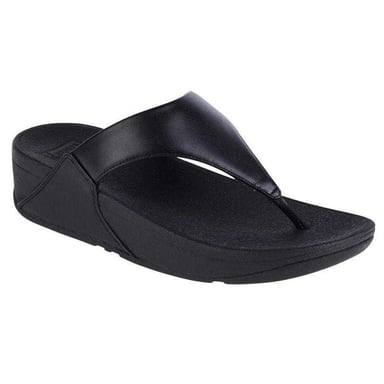 FitFlop Womens/Ladies Lulu Leather Flip Flops (Black)