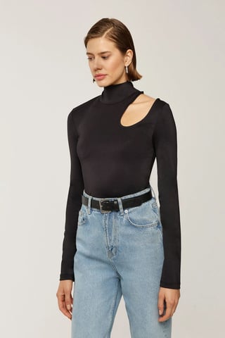 Halsringad Utsvängd Slim Fit Blus