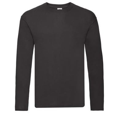 Fruit of the Loom Mens Original Long-Sleeved T-Shirt (Black)