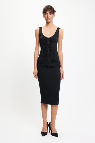 BENU Black dress with hooks