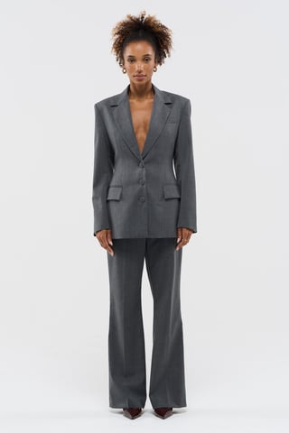 BENU Women's Grey Fitted Blazer