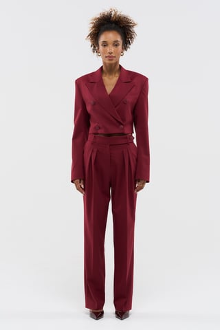 BENU Women's Short Burgundy Blazer
