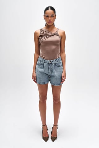 BENU Mocha cupro blouse