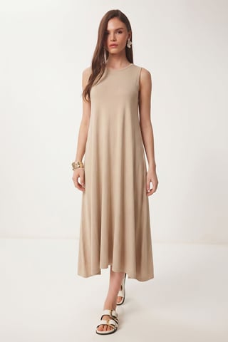 A-Line Midi Dress with Pocket
