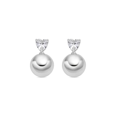 Luxenter Earrings with Shiny Zirconia silver finish - Miora