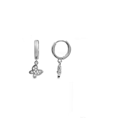 Luxenter Rhodium Plated Brilliant Zirconia Earrings - Kaduro