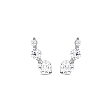 Luxenter Sterling Silver 925 Earrings with Rhodium Plated Zirconia Rhodium Plated - Lyar