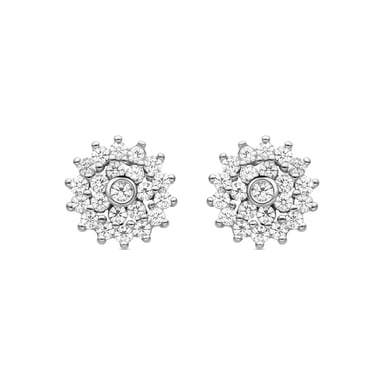 Luxenter Sterling Silver 925 earrings with rhodium plated brilliant zirconia - Maliai