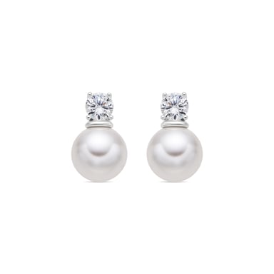 Luxenter earrings with white pearl silver finish - Etalor