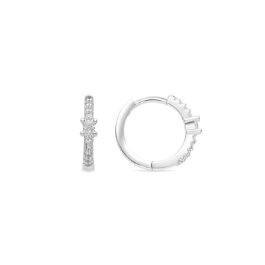 Luxenter Earrings with Shiny Zirconia silver finish - Duia