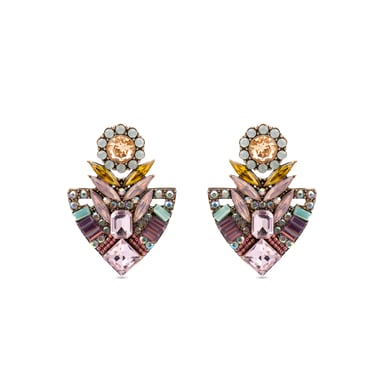 Luxenter Earrings with Multicolour Crystal 18k gold finish - Aphuat