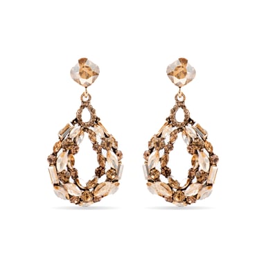Luxenter Earrings with Multicolour Crystal 18k gold finish - Liodas