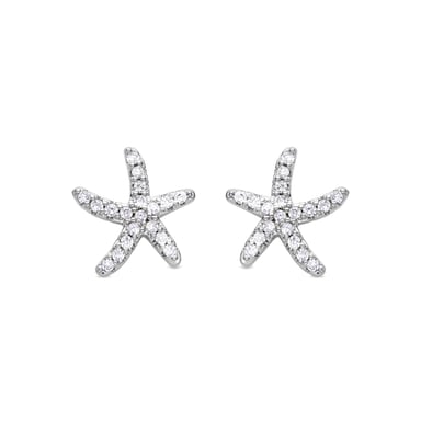 Luxenter Rhodium Plated Brilliant Zirconia Earrings - Emuh