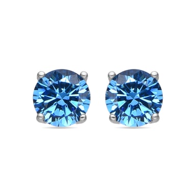 Luxenter Sterling Silver 925 örhängen med Rhodiumpläterad Safir Zirkonia - Iona